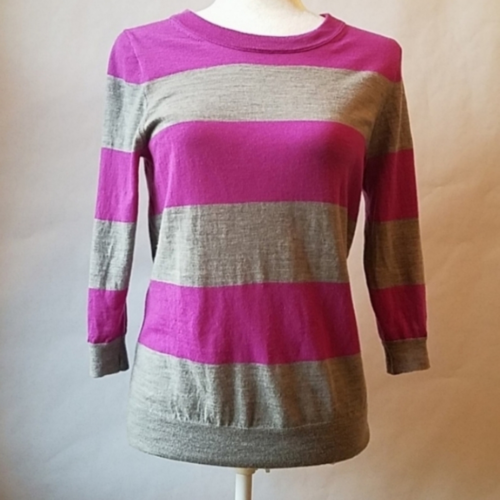 J. Crew merino wool lightweight striped sweater